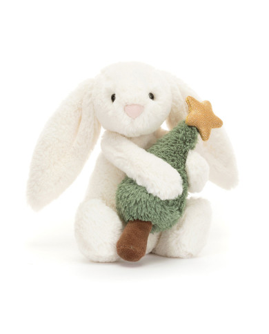 Bashful Bunny with Christmas Tree - Jellycat