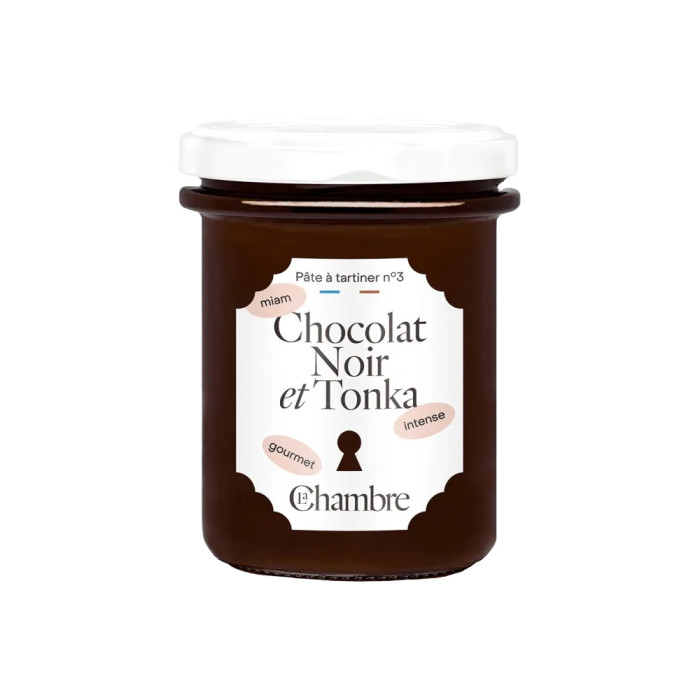 Pâte à tartiner Chocolat noir Tonka 200g Pâte à tartiner Chocolat noir Tonka 200g