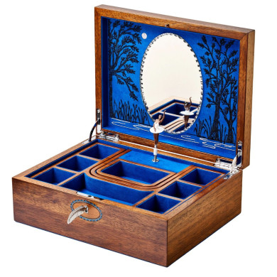 Ballet Musical Jewellery Box – Swan Lake Walnut Wood