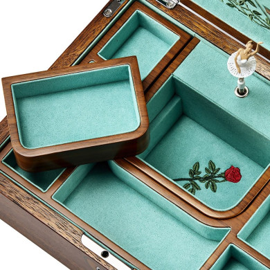 Ballet Musical Jewellery Box – Sleeping Beauty Walnut Wood