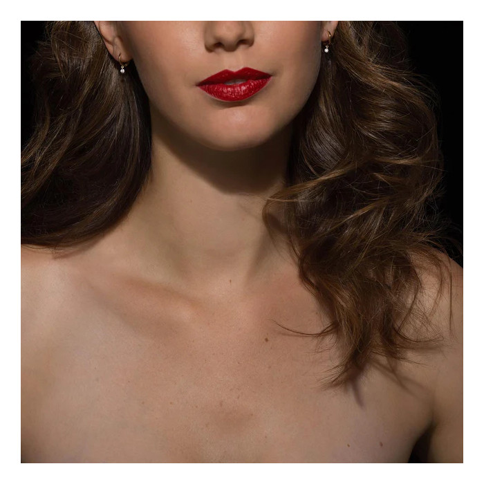 Mini Créoles en Or Jaune - 2 Diamants 0,14 Carat