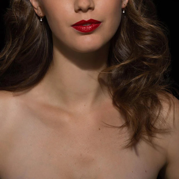 Mini Créoles en Or Jaune - 2 Diamants 0,14 Carat