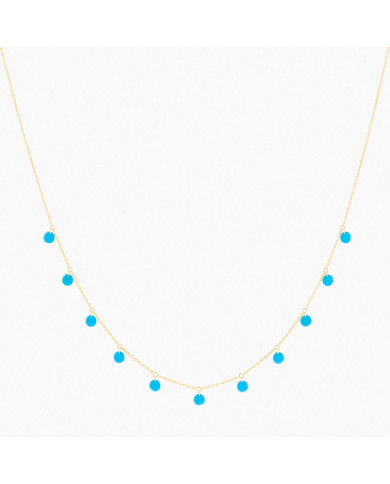 Collier Turquoise en Or Jaune