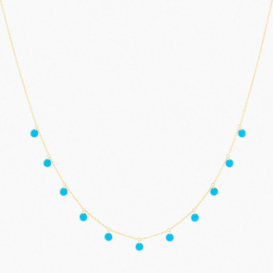 Collier Turquoise en Or Jaune