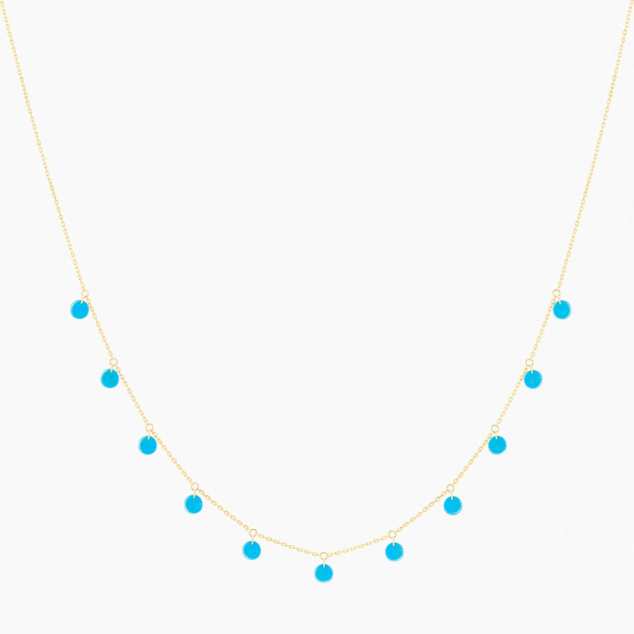 Collier Turquoise en Or Jaune