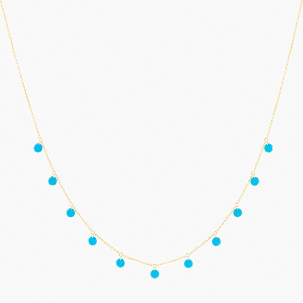 Collier Turquoise en Or Jaune