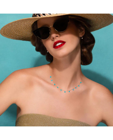Collier Turquoise en Or Jaune