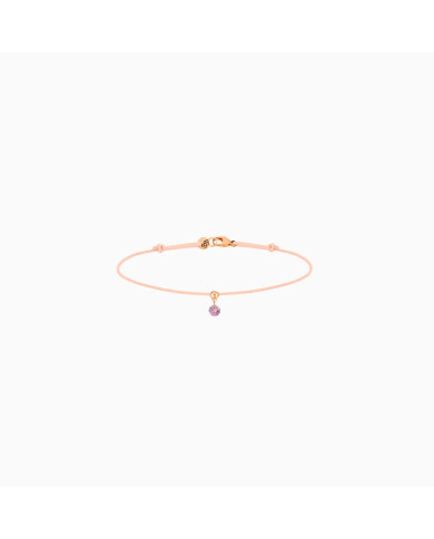 Bracelet Cordon Saphir Rose 0,15 carat
