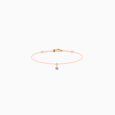 Bracelet Cordon Saphir Rose 0,15 carat