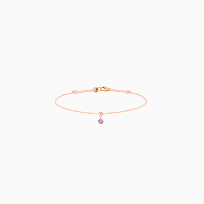 Bracelet Cordon Saphir Rose 0,15 carat