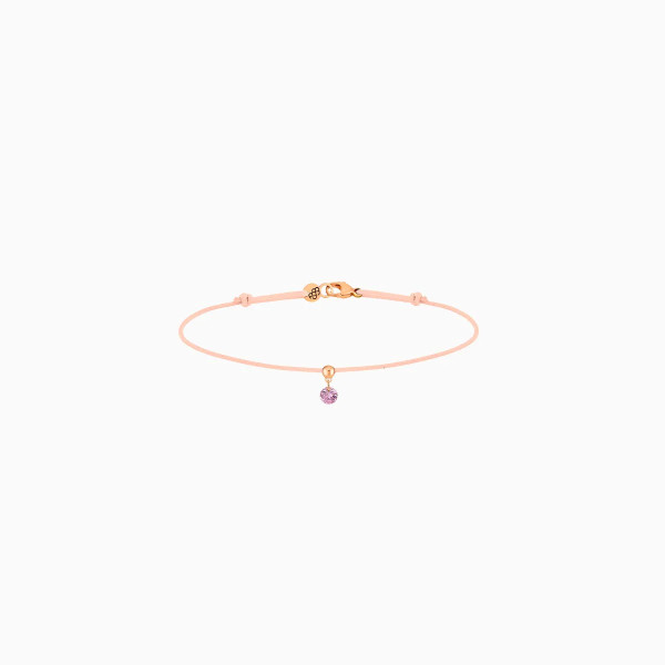 Bracelet Cordon Saphir Rose 0,15 carat