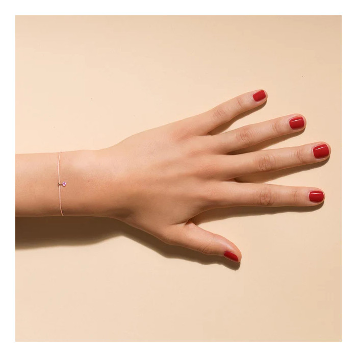 Bracelet Cordon Saphir Rose 0,15 carat