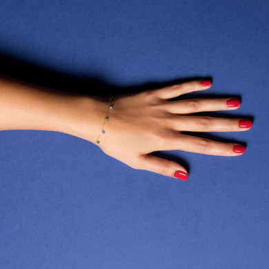 Bracelet Rio Saphirs bleus et Tsavorites 0,90 carat