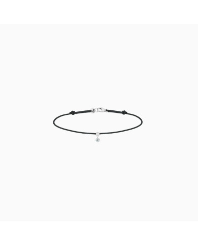 Bracelet Cordon en Or Blanc et Diamant 0,07 carat