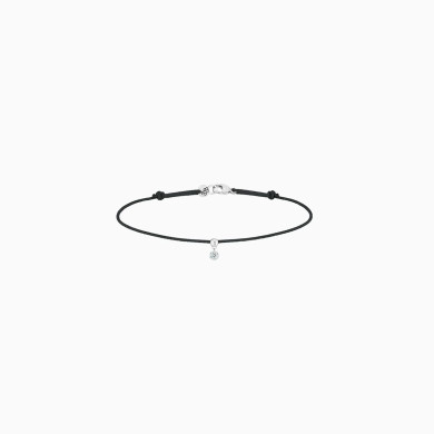 Bracelet Cordon en Or Blanc et Diamant 0,07 carat