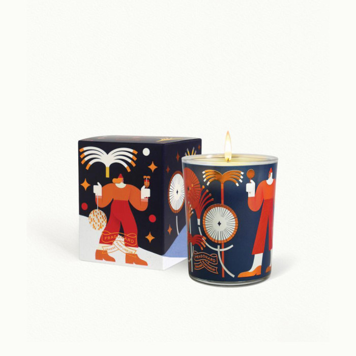 Bougie en étui 200g - Le Feu sous la Glace  - Pot en verre décoré