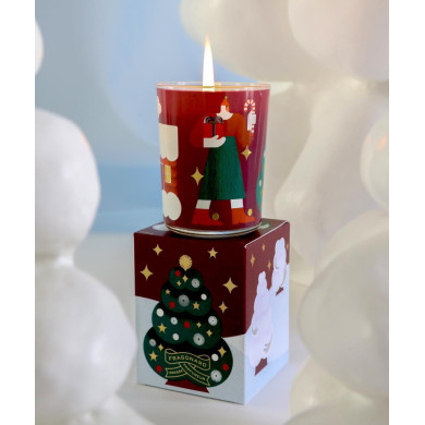 Bougie en étui 200g - Pot en verre décoré - Cette Nuit Là