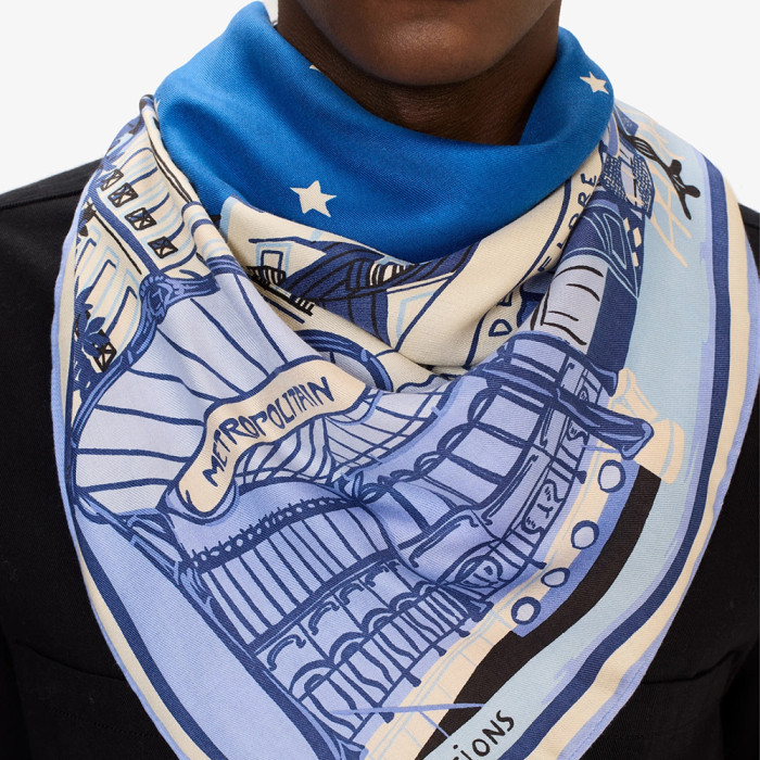 Carré en Soie 100 - J'Aime Paris - Bleu - Inoui Éditions