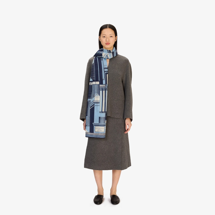 Écharpe 100 - Architecture - Bleu - Inoui Éditions