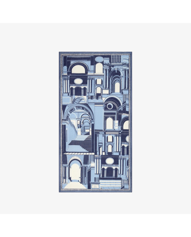 Écharpe 100 - Architecture - Bleu - Inoui Éditions