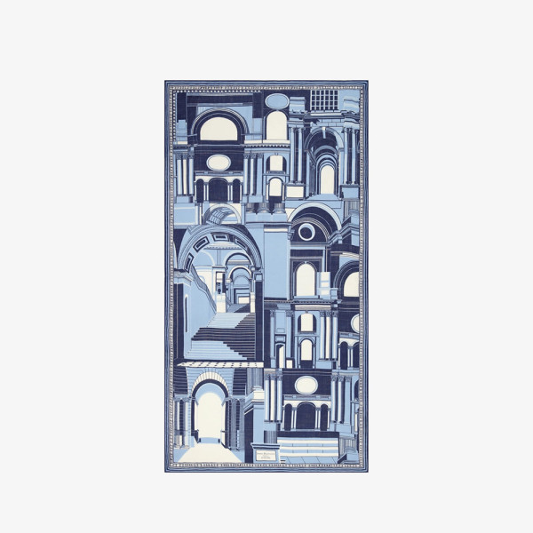 Écharpe 100 - Architecture - Bleu - Inoui Éditions