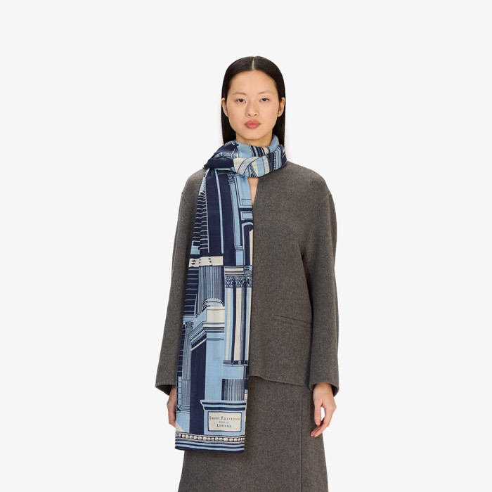 Écharpe 100 - Architecture - Bleu - Inoui Éditions