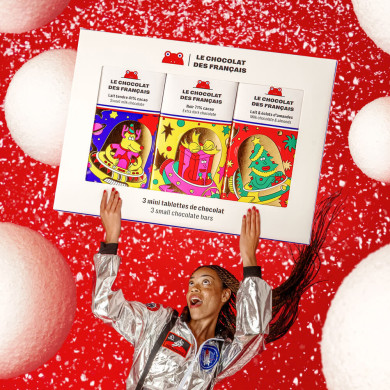 Coffret 3 mini tablettes Noël - Le Chocolat des Français