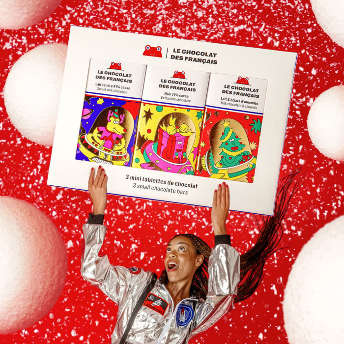 Coffret 3 mini tablettes Noël - Le Chocolat des Français