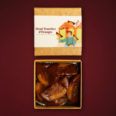 Demi-tranches d'Orange confites enrobées de chocolat noir - Encuentro