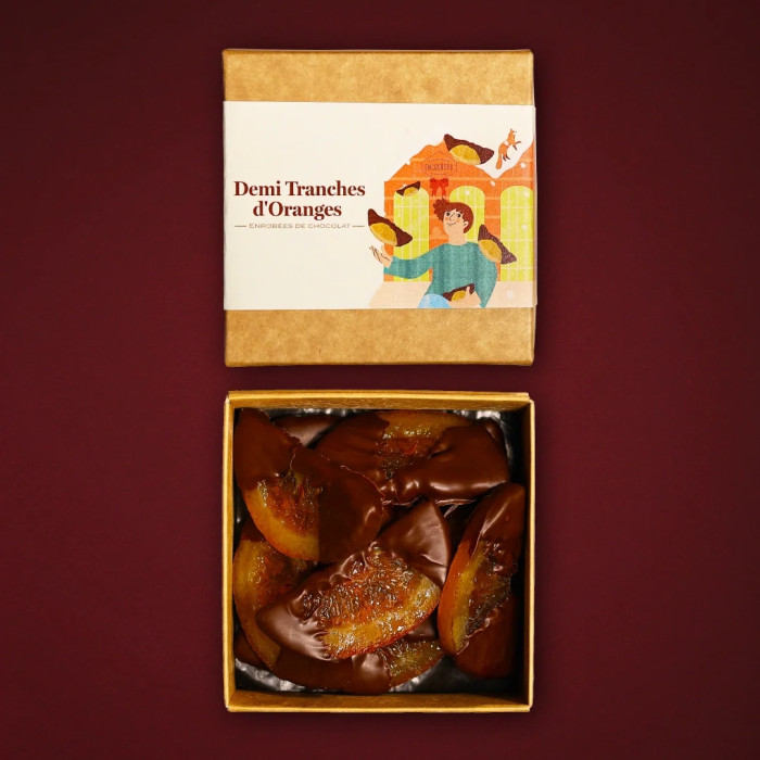 Demi-tranches d'Orange confites enrobées de chocolat noir - Encuentro