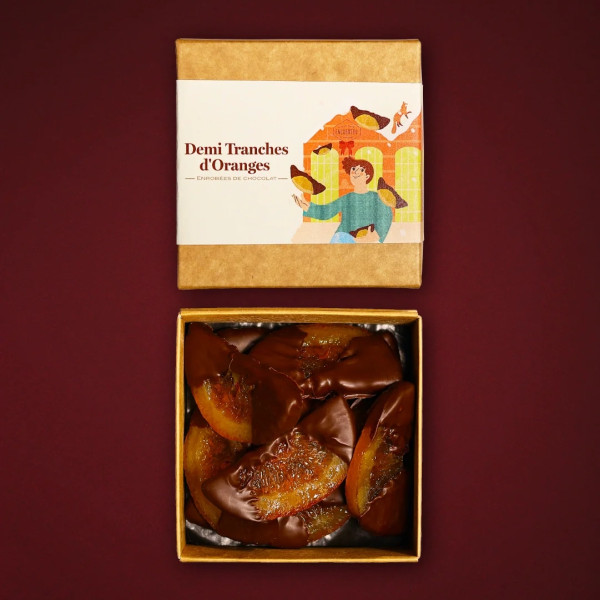 Demi-tranches d'Orange confites enrobées de chocolat noir - Encuentro