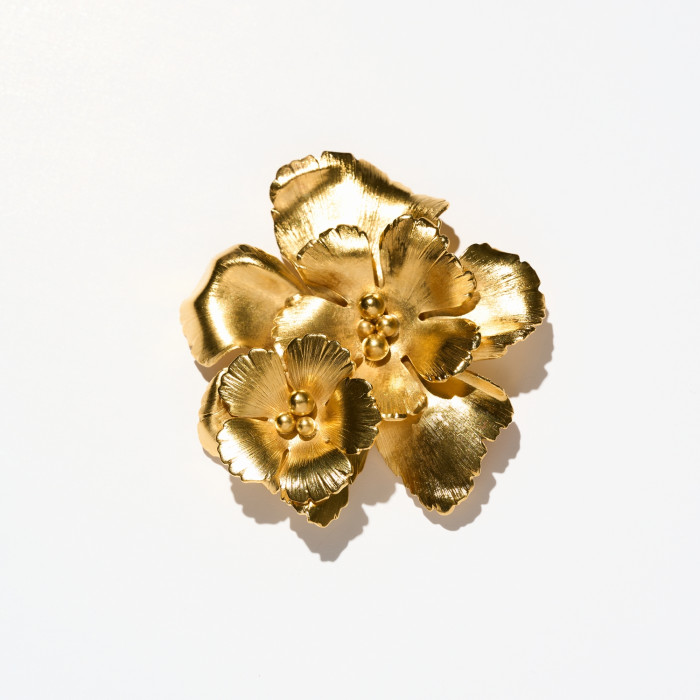 Broche « fleurs d’or » Magnolia