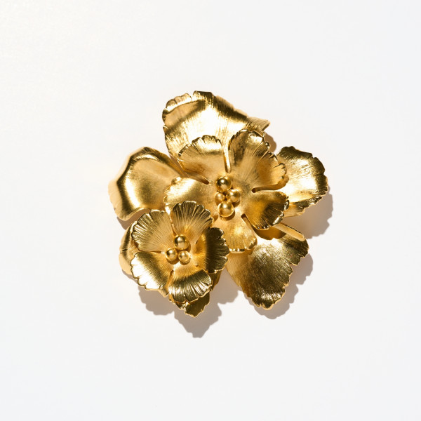 Broche « fleurs d’or » Magnolia