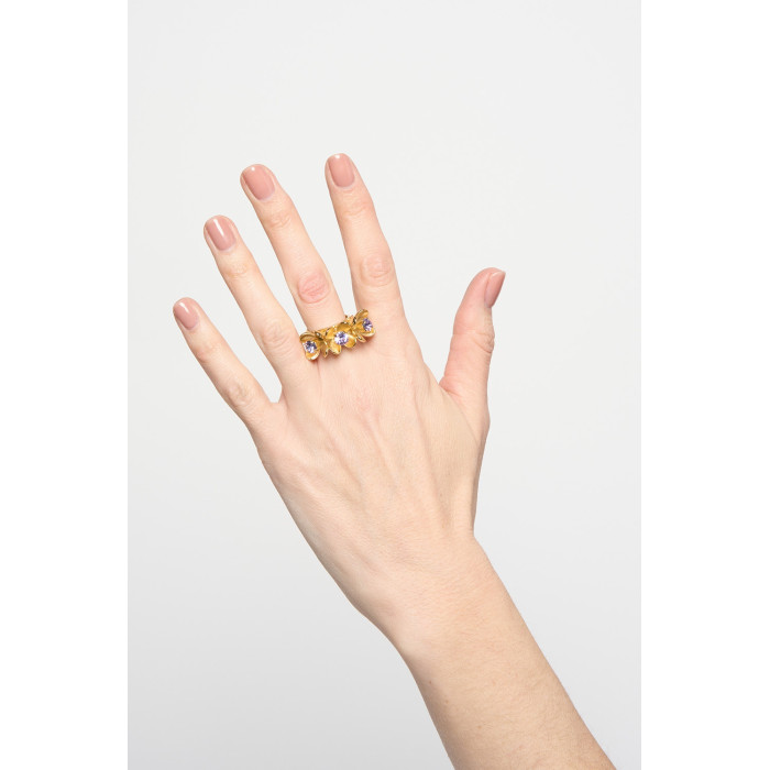 Bague ajustable « 3 fleurs » Eugenie