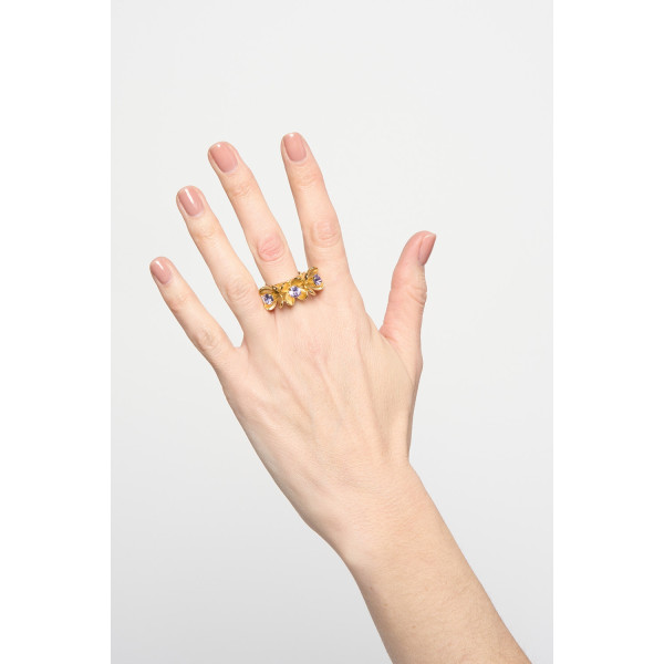 Bague ajustable « 3 fleurs » Eugenie