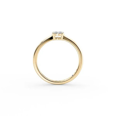 Bague en or jaune avec diamants - Taille 52