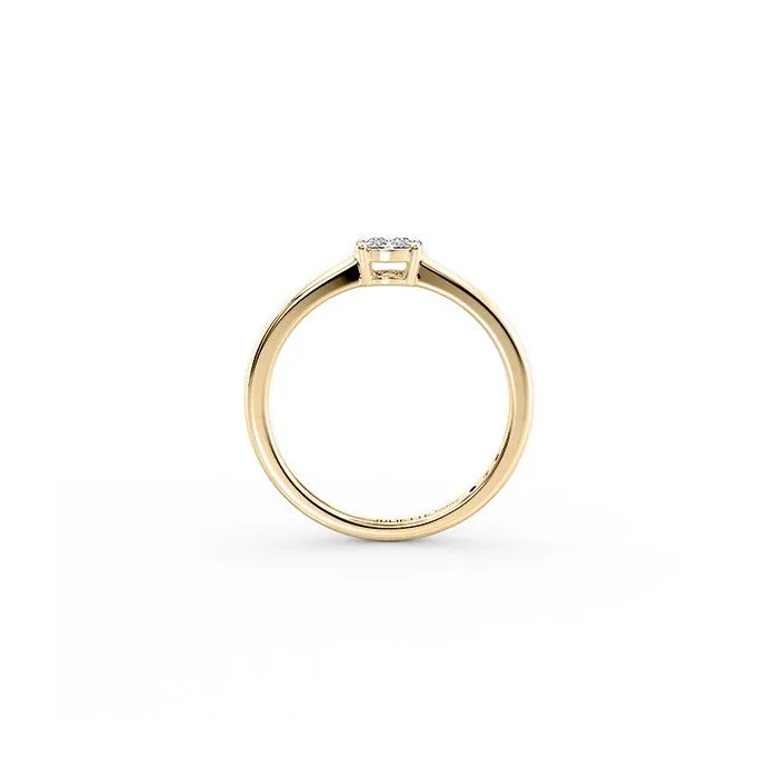 Bague en or jaune avec diamants - Taille 52
