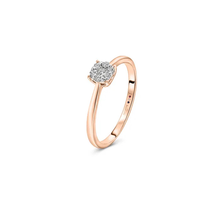 Bague en or rose avec diamants - Taille 50