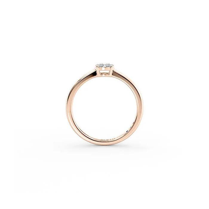 Bague en or rose avec diamants - Taille 50
