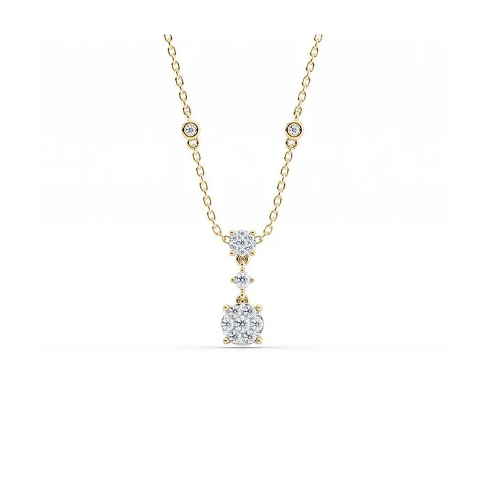 Collier en or jaune avec diamants