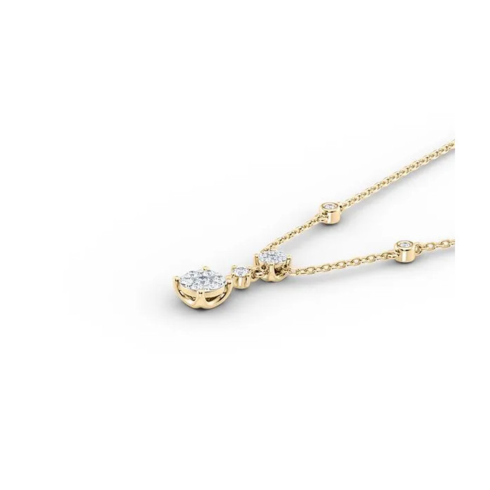 Collier en or jaune avec diamants