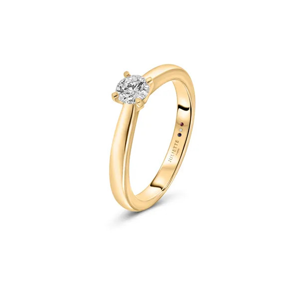 Bague en or jaune avec diamants - Taille 54