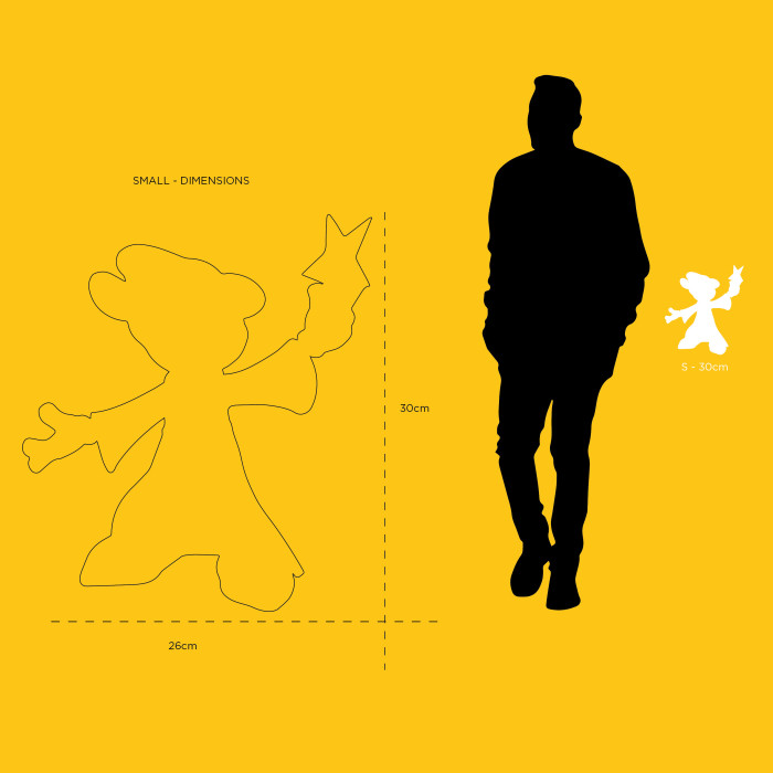 Mickey Fantasia Small - 30 cm - Red and Gold