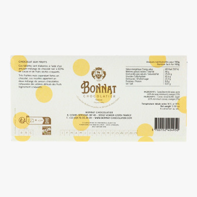 Chocolat Noir Orange 100g - Bonnat