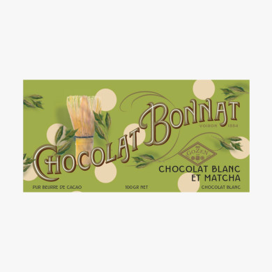 Chocolat Blanc Matcha 100g - Bonnat