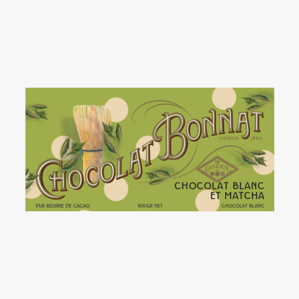 Chocolat Blanc Matcha 100g - Bonnat