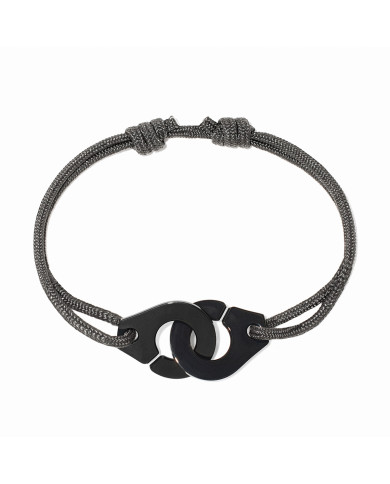 Bracelet sur cordon Menottes dinh van très grand modèle