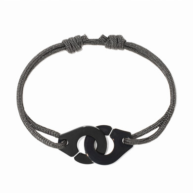 Bracelet sur cordon Menottes dinh van très grand modèle