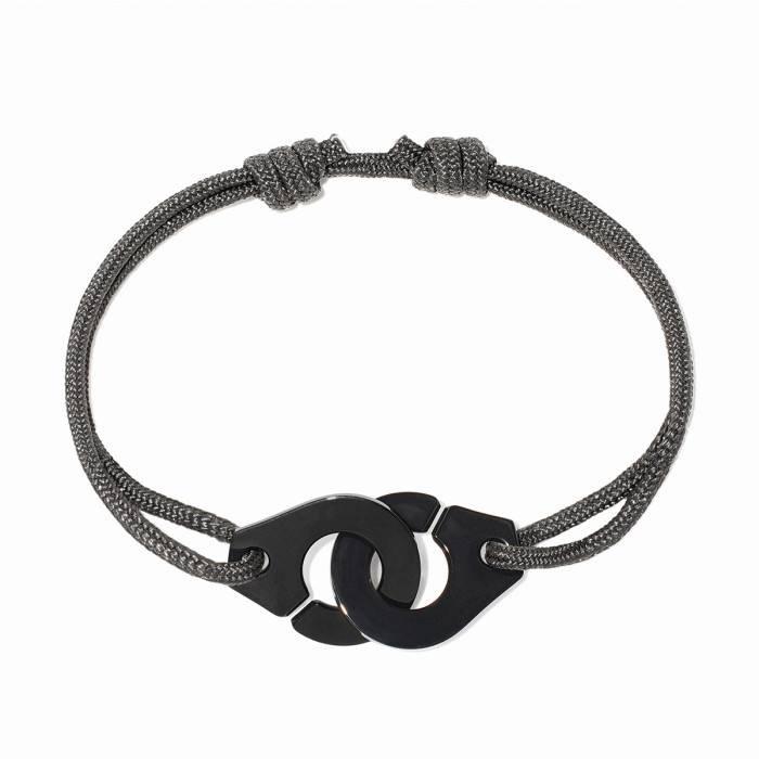 Bracelet sur cordon Menottes dinh van très grand modèle