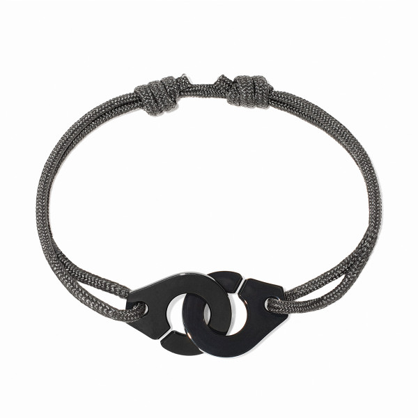 Bracelet sur cordon Menottes dinh van très grand modèle